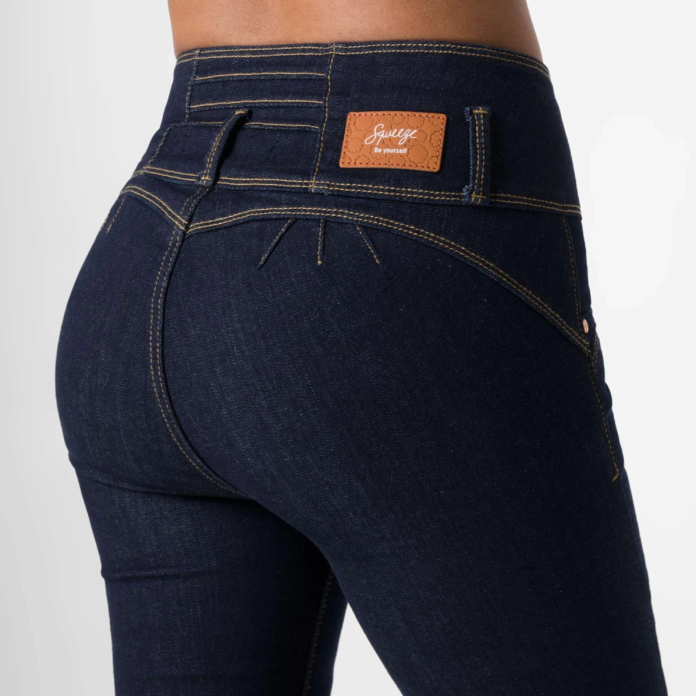 Pantalon Flare Denim High Neili Blue Squeeze