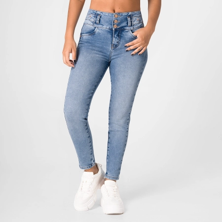 Pantalon Denim High Cataline Bleach Squeeze
