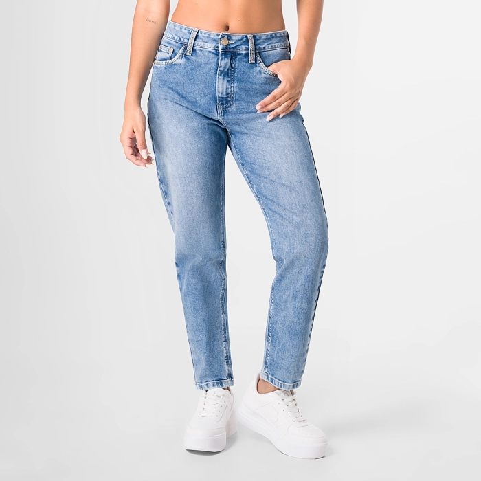 Mom Fit CalÃ§a Mom Jeans 34 Calça Mom Jeans Azul Claro – AMARO